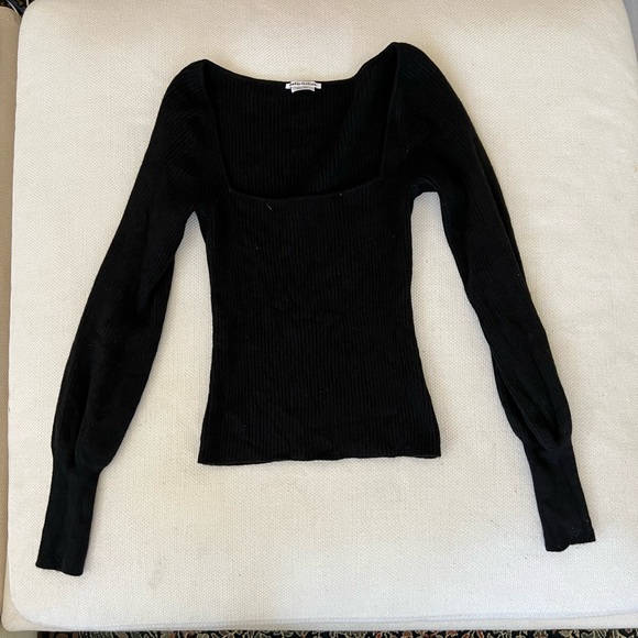 Reformation Isabel Cashmere Sweater in Black - Picture 4 of 6